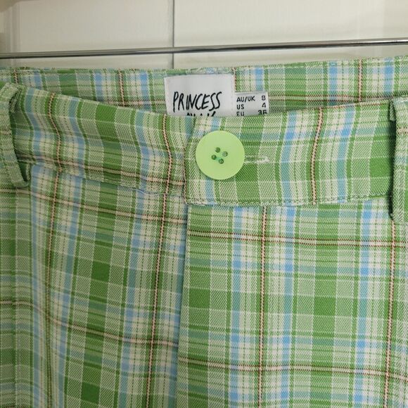 Princess Polly Wide Leg Plaid Pant size 4 - Picture 2 of 5